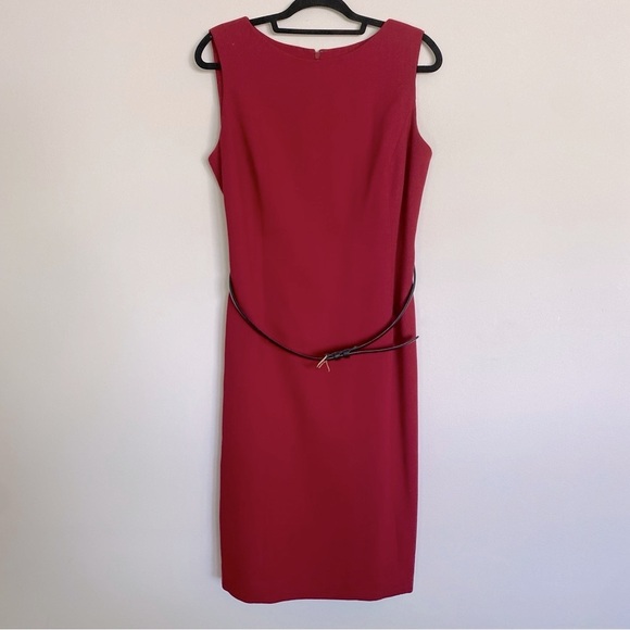 Talbots Red Wool Sleeveless Sheath Dress - Picture 1 of 6